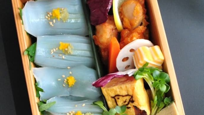 フェイク『イカにぎりずし』弁当 ~こんにゃくです♪~