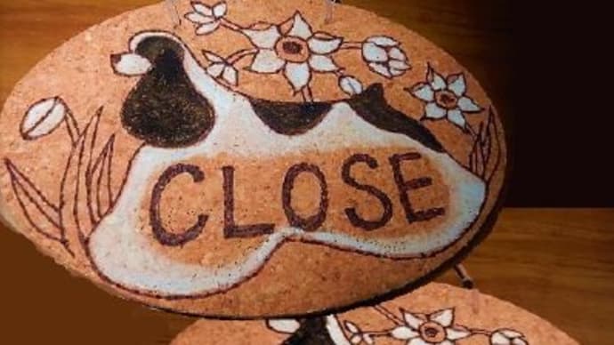 ご注文THANKS OPEN CLOSEドアプレート コッカーグッズ