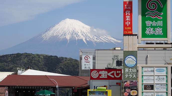 富士山と桜のツーショット