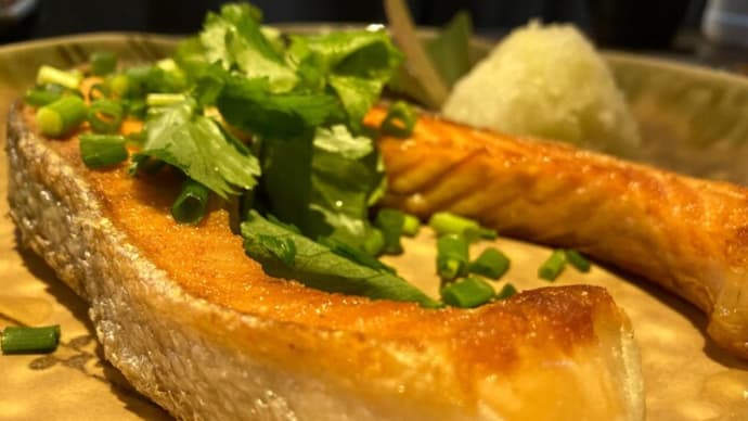 オリーブサーモン&関さば / Japanese fish lunch