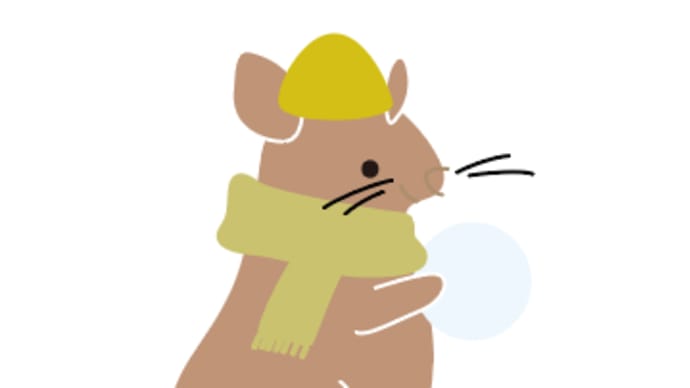 【制作途中】ポストカードコレクション　ネズミの絵