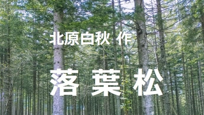 落葉松(北原白秋)