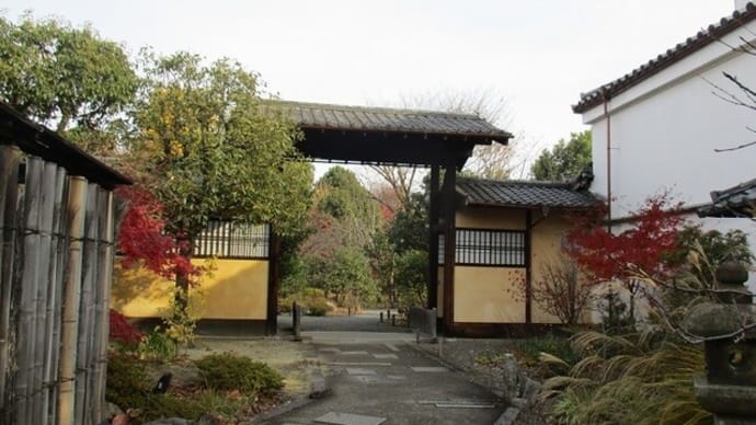 渉成園で紅葉を見る