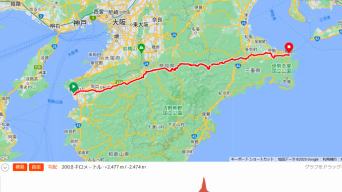 ブルべ(熊本⇒川崎1000km)レポート④(紀伊半島横断)