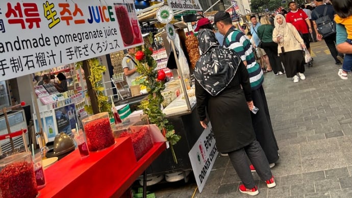 韓国旅行 明洞食べ歩き