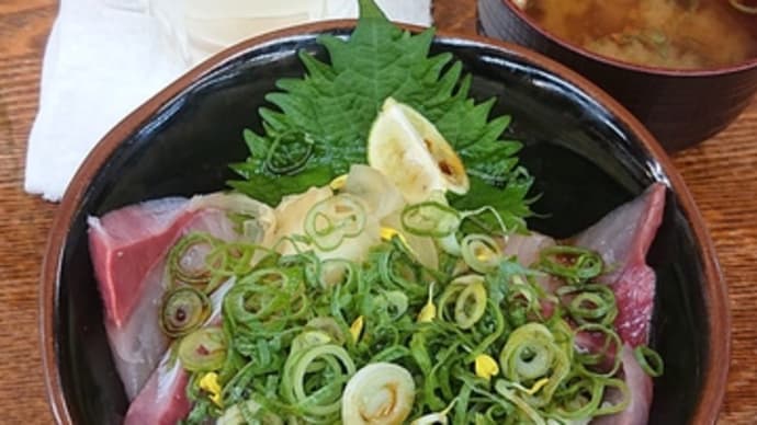「市場食堂「駅前」和田岬店」!!「ねぎまみれブリ丼」!!