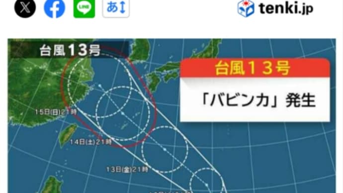 台風13号が発生致しました。9月11日から日本に来ないように呪術をかけていきます。祈祷師の木星の魔女