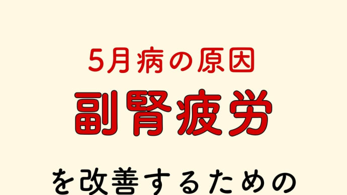 5月病 副腎疲労 栄養素