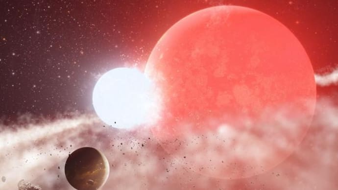 なぜ? 膨張する赤色巨星に一度飲み込まれた領域内を公転する系外惑星は存在できるのか