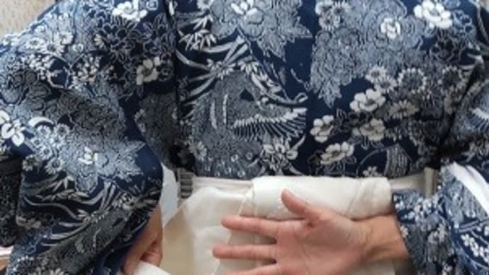 浴衣を着物風に~角出しを