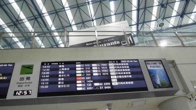 ゆったりバリ島ウブド5日間 ①『 福岡国際空港 ⇒ 上海浦東国際空港 ⇒ ングラ・ライ(デンパサール)国際空港へ 』 2025年
