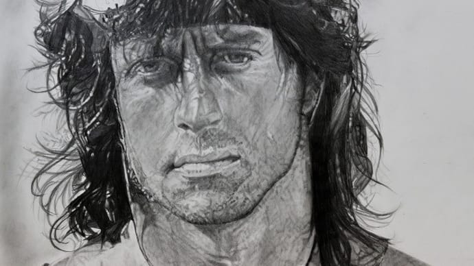 鉛筆画『ランボー』その3