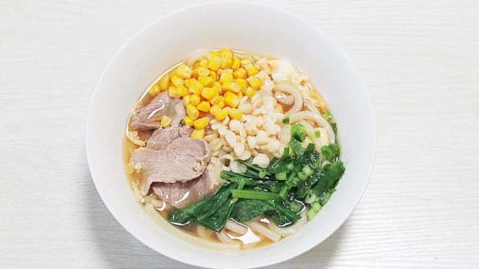 6月28日 うどん&調整麻婆豆腐鍋。