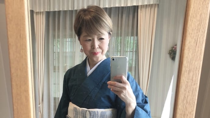 単衣の紬と紬の帯