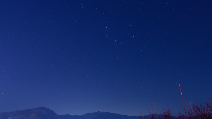 冬の星座 オリオン座を撮影してみました・・・ ☆まだまだ初心者 星景写真の練習です 1月6日撮影