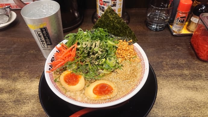 「ラーメン「まこと屋」長田南店」!!「九条ねぎ背脂醤油ラーメン」!!