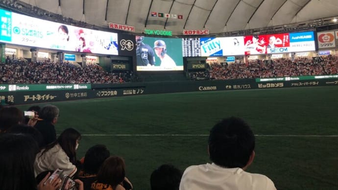 東京ドームにて野球観戦