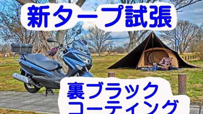 新タープ試張 利根川ゆうゆう公園 2024y 0123