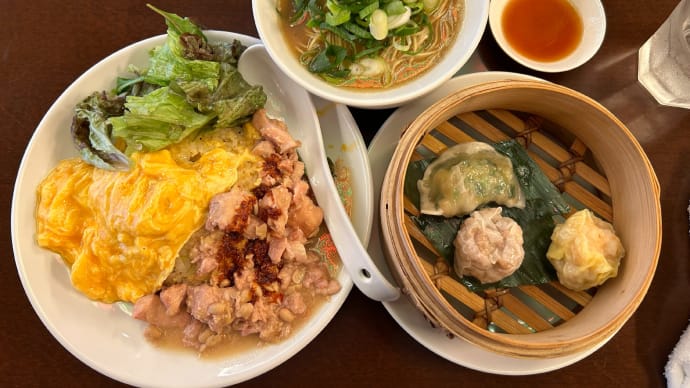 【亀有】 フーフー飯店 亀有「フーフー飯店名物鶏納豆チャーハン定食(1680円)」