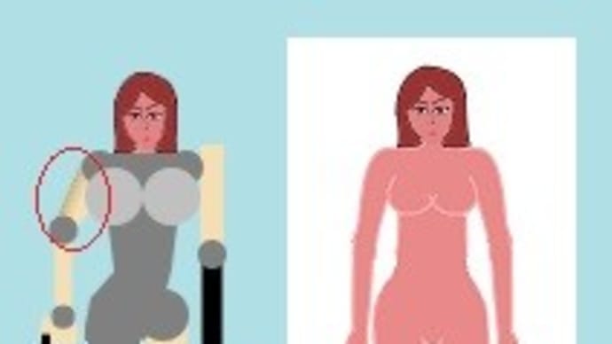 腕に影をつけてみました。