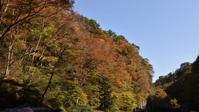 もみじ狩り 岩手県一関市 猊鼻渓(げいびけい)(5)