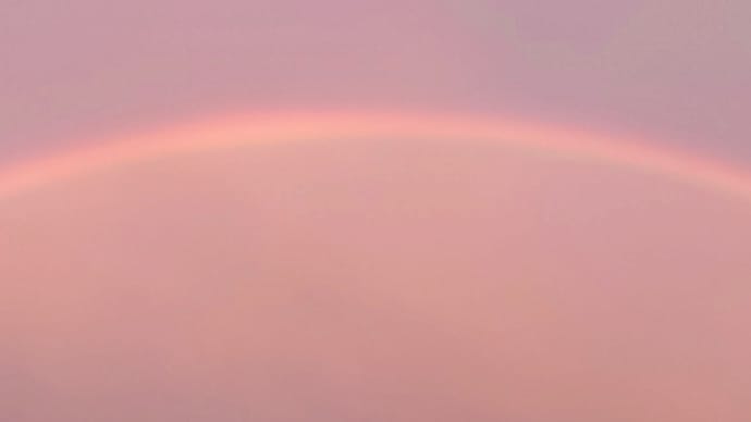 夕方に見た虹