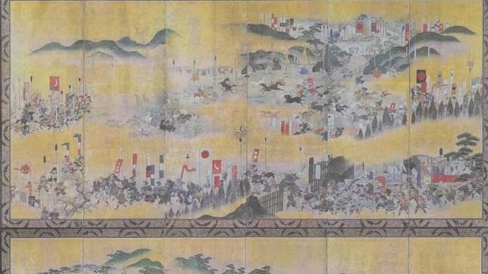 相馬野馬追屏風