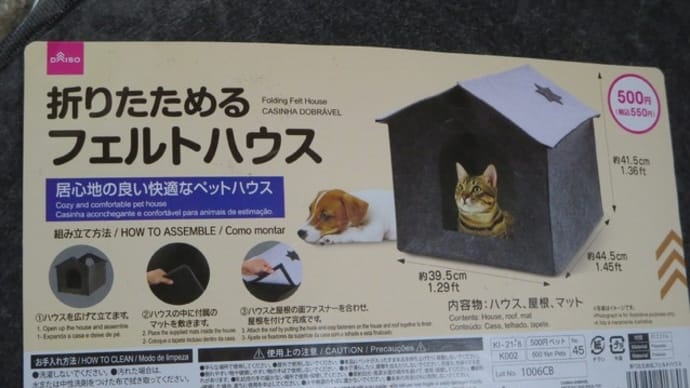 250505 Daiso 折りたためるフェルトハウス