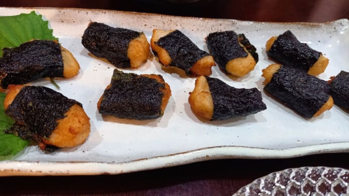 磯辺揚げで晩ごはん