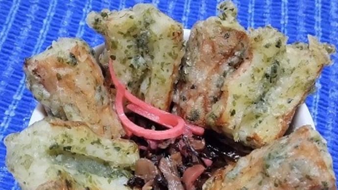 【02/04昼食】鱈竹輪磯辺天、うどん蕎麦に使おうとしてたんですけどね:P