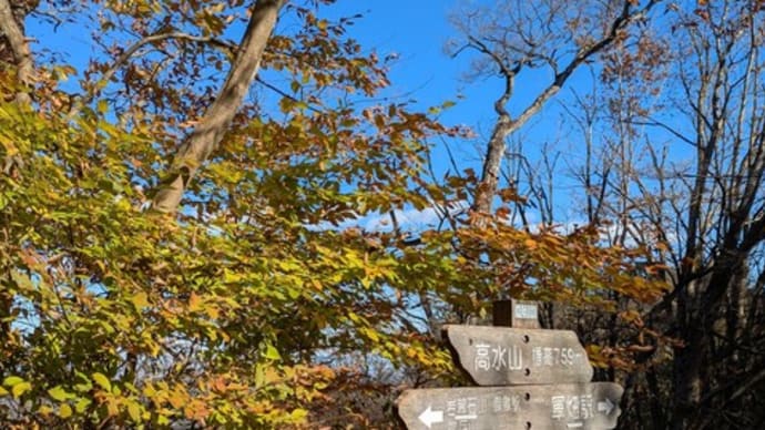 高水三山紅葉登山①高水山