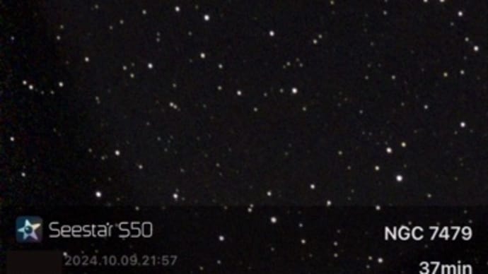 星見娘で電視観望4187(ペガスス座 C44/NGC7479棒渦巻銀河)