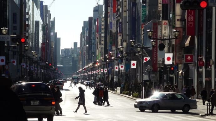 銀座のお正月風景