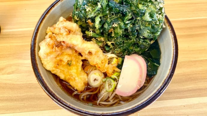 【新店】そば うどん処 福太郎(大島)かけそば+春菊天+ゲソ天