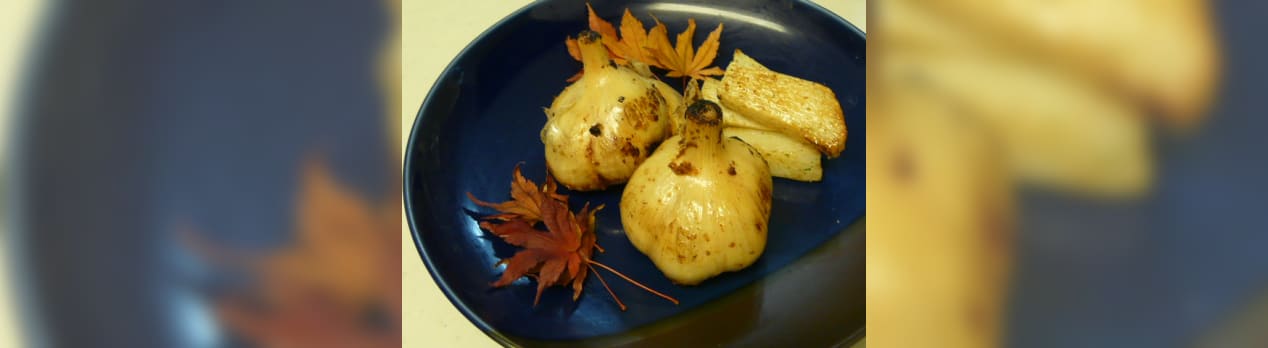 にんにくの丸ごと素揚げ 山芋の素揚げ はっぴいーちゃあみいの料理日記 にんにくの丸ごと素揚げ 山芋の素揚げ はっぴいーちゃあみいの料理日記