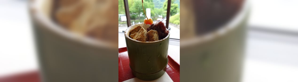 嵐山さくら餅 稲 で蕨餅パフェ ちょいぶら日記 嵐山さくら餅 稲 で蕨餅パフェ ちょいぶら日記