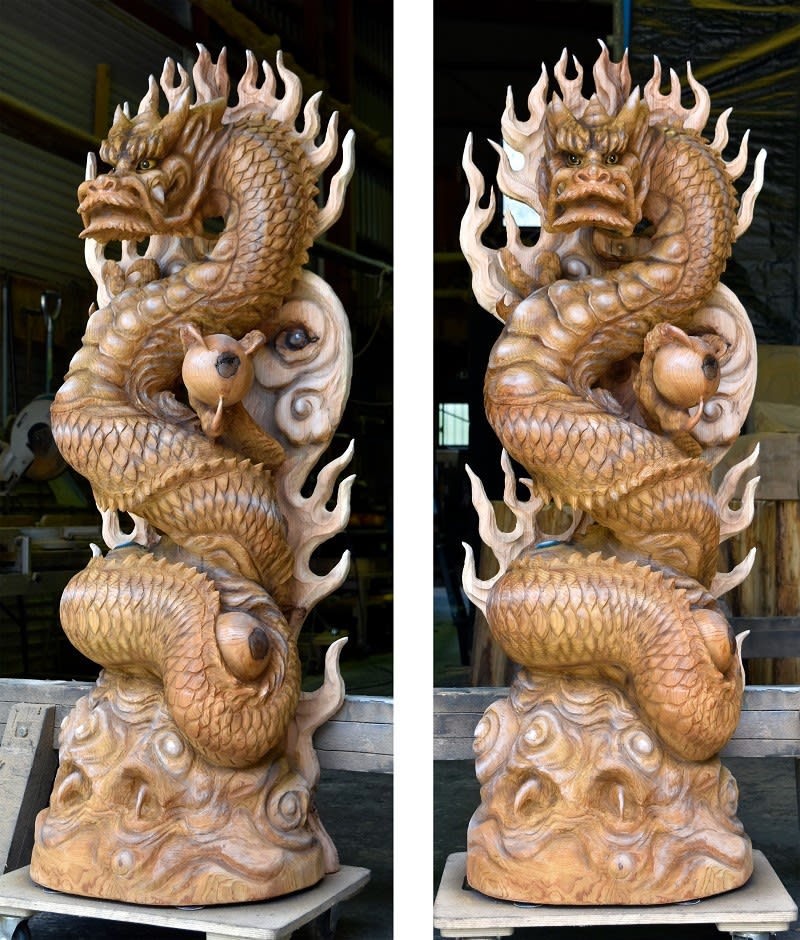 【楽天ランキング1位】 特別注文品 龍神像彫刻 2022年5月 - CHAINSAW ART JAPAN・ケイジ その他