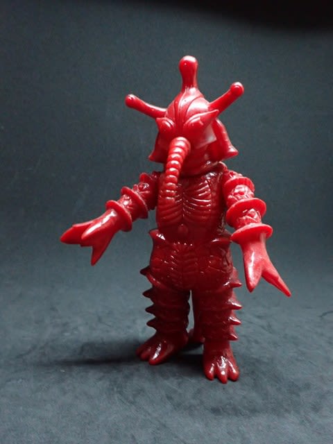 02.怪獣ソフビ ウルトラマンA タグ付 ヒッポリト星人 1984-