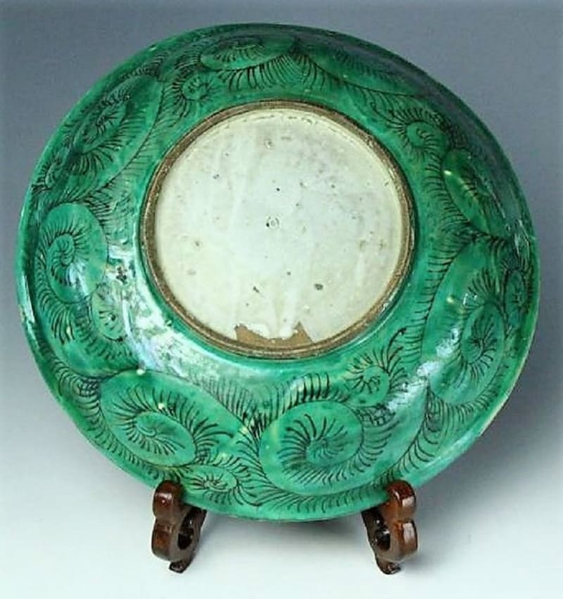 伝古九谷 青手葉図大皿 その2 - 夜噺骨董談義 伝古九谷 青手葉図大皿 その2 - 夜噺骨董談義