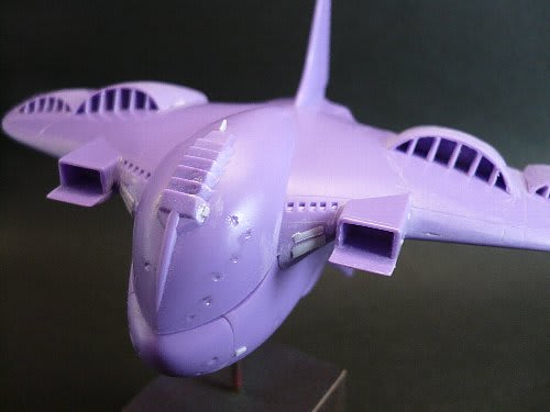 ガンプラ 旧キット 1/1200 ガウ攻撃空母製作② なかなか思いが
