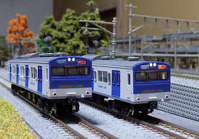 ROUNDHOUSEの10-911新103系仙石線色タイプ4両 ROUNDHOUSEの10-911新103系仙石線色タイプ4両