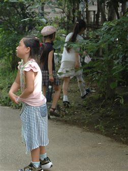街撮り　小学生 
