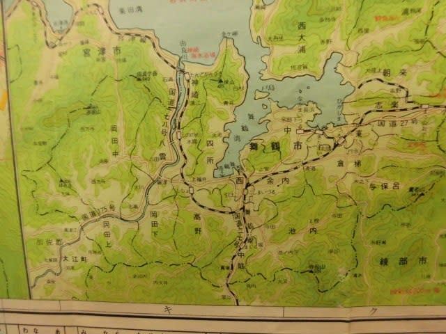 ネットで見る古地図資料館 新日本古地図学会 舞鶴市詳図 昭和49
