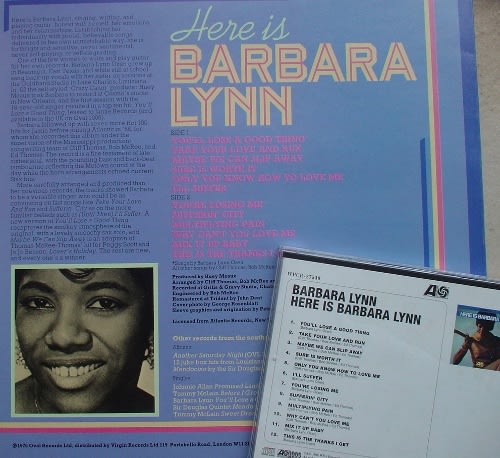 LPレコード【BARBARA LYNN】1988年発売輸入盤オランダ♢レア物