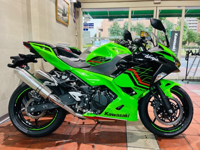 2023/9/29◇Ninja400「WR'S」スリップオンマフラー装着