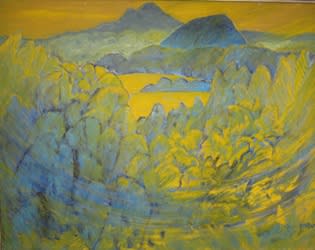絵画 島本芳伸 飛鳥川 アート