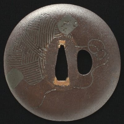 鍔 鐔 抱茗荷 雁つなぎ図