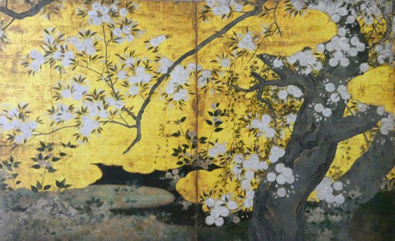 国宝展 Ⅱ期 花鳥図襖 狩野永徳、桜図壁貼付 長谷寺久蔵、曜変