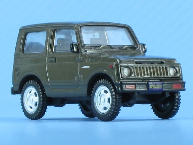 ジムニー SJ30 ミニカー アオシマ 1/64 オリーブドラブ 絶版