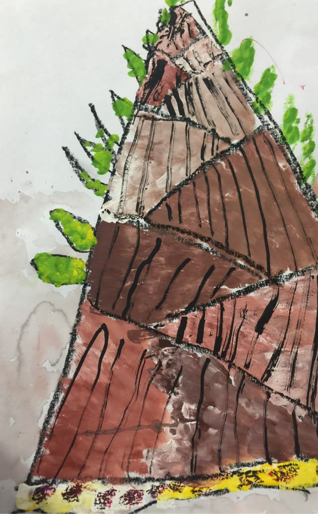タケノコの絵画 - かやのみ幼稚園のブログ